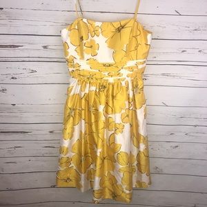Eliza J yellow floral Sundress size 4